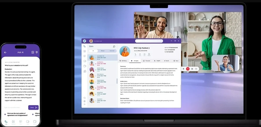 AI voice and intelligent call automation interface